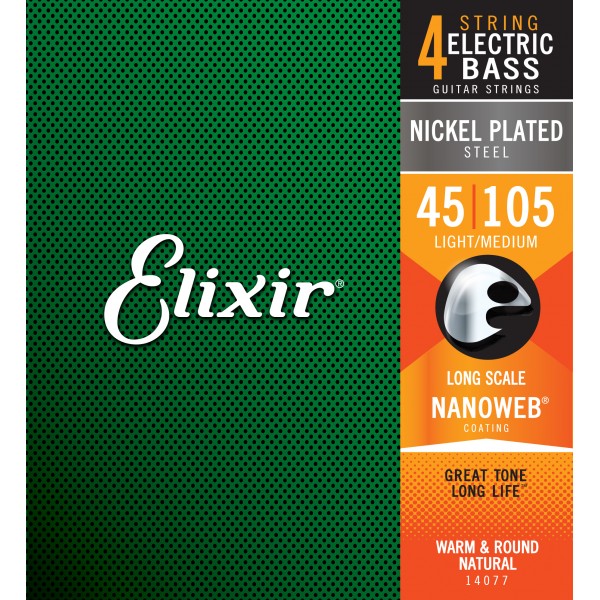 45-105 Elixir Nanoweb 14077 Medium Long Scale  