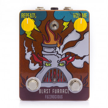 Fuzzrocious Pedals Blast Furnace Fuzz With Momentary Delay